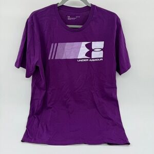 Under Armour Purple Graphic Logo Short Sleeve‎ T-Shirt Womens Large